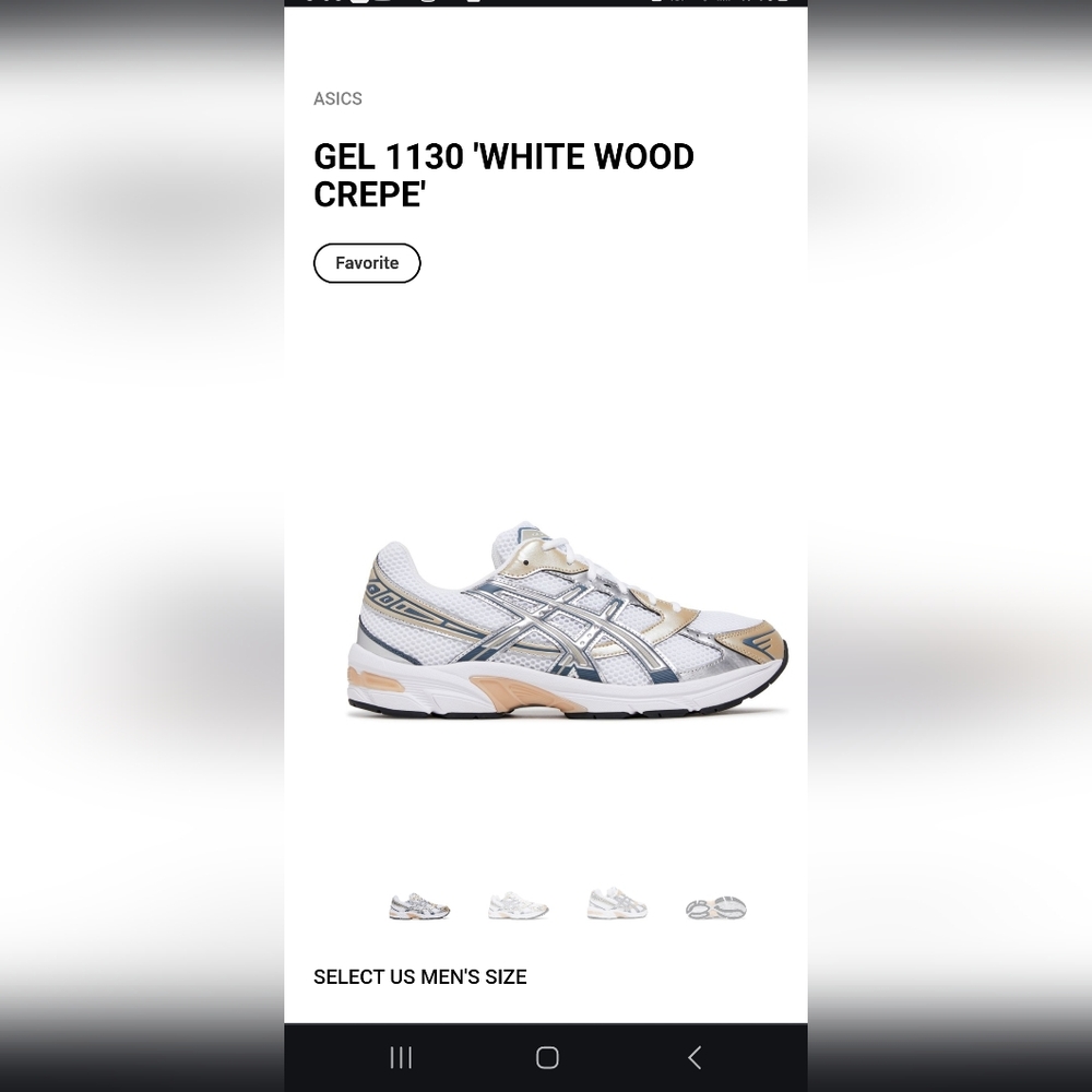 ASICS Gel-1130 'White Wood Crepe